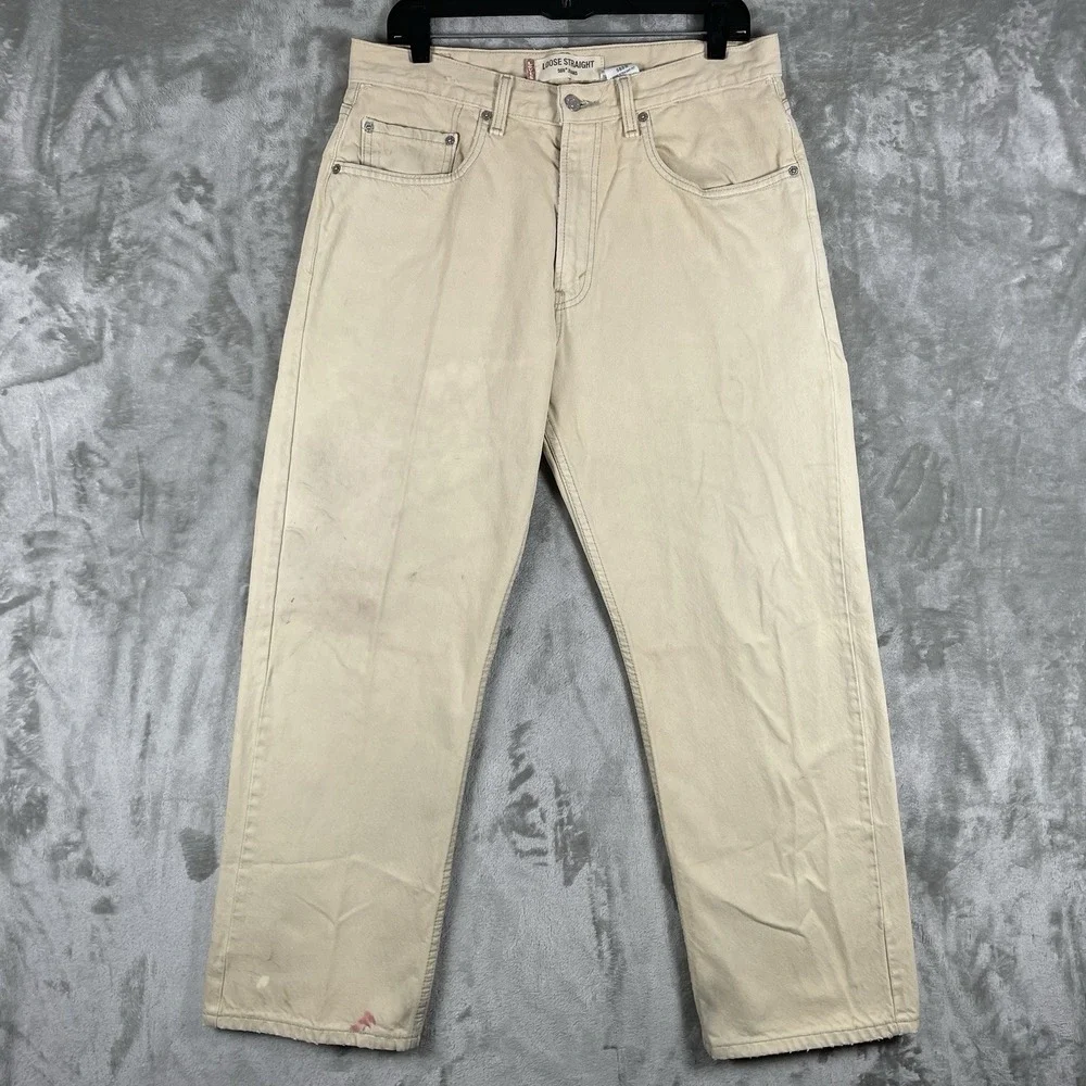 VTG Levis 569 Jeans Mens 32x30 Stained Distressed Loose Straight Baggy Skate Y2K
